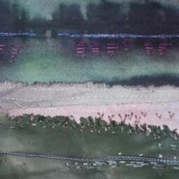 "Fiber Art - Made To Order ""Calm Night" - thumbnail 2