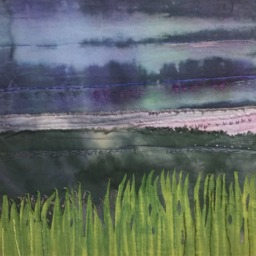 "Fiber Art - Made To Order ""Calm Night" - thumbnail 3