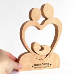 Baby Loss Memorial Sculpture. Embryo in Heart Ornament. Sympathy Gift For Mom. Miscarriage Keepsake Memory Of Pregnancy. Parents After - thumbnail 1