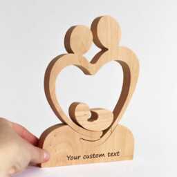 Baby Loss Memorial Sculpture. Embryo in Heart Ornament. Sympathy Gift For Mom. Miscarriage Keepsake Memory Of Pregnancy. Parents After - thumbnail 3
