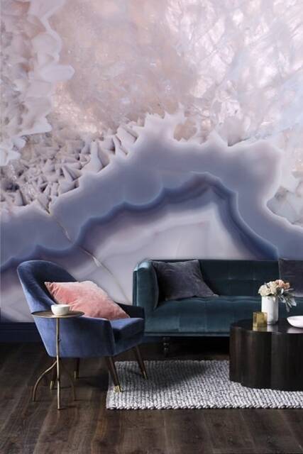 Rose Delight Wall Mural, Crystal Close-Up Wallpaper, Art Quartz Nursery & Room D??cor, Art - image 1