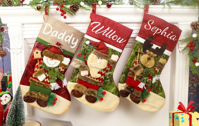 2026 Home Christmas Garter Names, Rustic Stockings, 3D Stockings, 3D Stockings, Monogrammed Socks - image 1