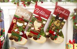 2026 Home Christmas Garter Names, Rustic Stockings, 3D Stockings, 3D Stockings, Monogrammed Socks - thumbnail 1