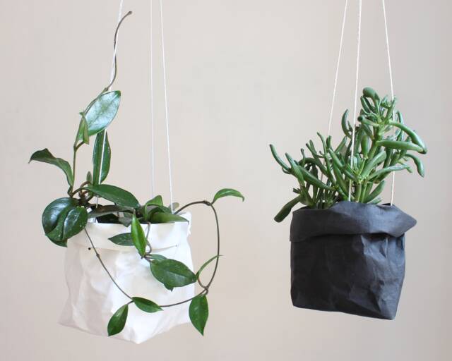 Washable Paper Hanging Planter Urban Jungle Decor, Plant Lover Gift - image 1