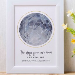 Personalised Star Map Print Astronomy Constellations, Birthday Gift, Map Of Stars - thumbnail 2