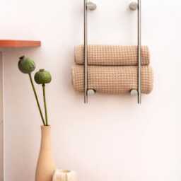 Stainless Steel Towel Rack, Brushed Wall Mounted Towel Holder, Silver Shelf, Inox Accessories, Modern Bathroom Luvia - thumbnail 3