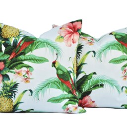 One Tommy Bahama Pillow Cover, Cushion, Decorative Throw Pillow, Palm Tree Accent Outdoor Pineapple Print - thumbnail 2