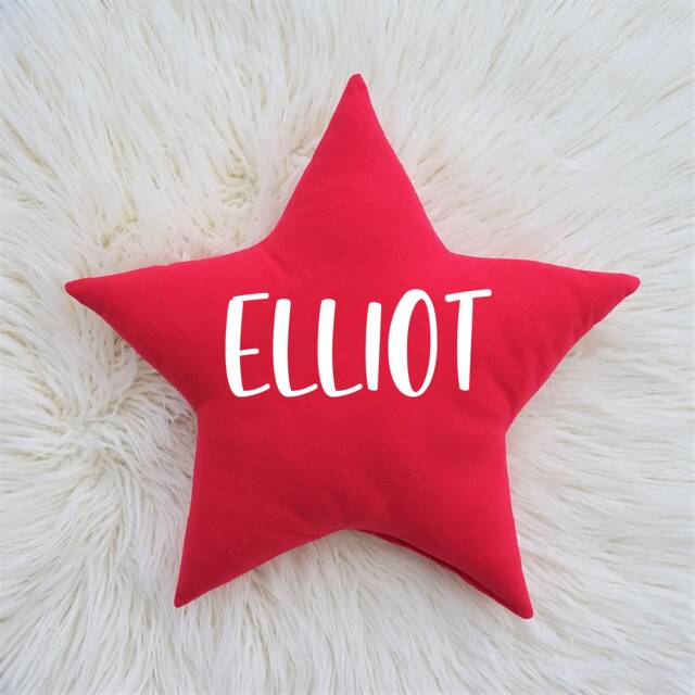 Baby Name Star Pillow, Personalized Kids Pillow, Custom Shower Gift, Kid's Plushie, Pillow - image 1