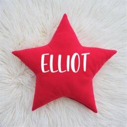 Baby Name Star Pillow, Personalized Kids Pillow, Custom Shower Gift, Kid's Plushie, Pillow - thumbnail 1