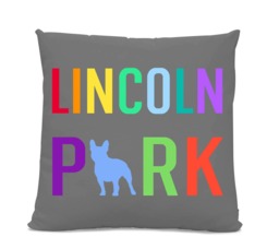 Lincoln Park French Bulldog Pillow - Home Decor Frenchie Pillow Chicago Neighborhood Dog - thumbnail 1