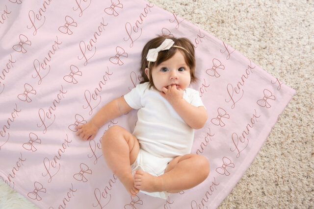Personalized Name Blanket, Customizable Minky Unique For Newborns Baby & Kids, Nursery Decor, Popular Shower Gift, Nb11 - image 1