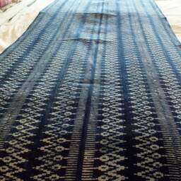 Blankets & Throws Blue Batik Hmong Vintage Style Handprinted Fabric Table Runner Bed Wedding Runners Cover Ethnic Textiles - thumbnail 4