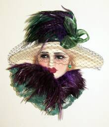 Unique Creations Lady Face Mask Wall Hanging Decor - thumbnail 1