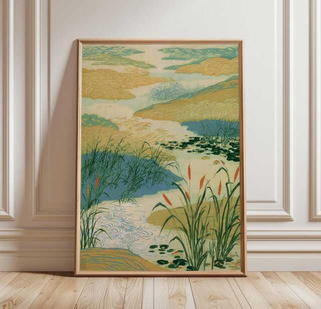 Coastal Wetlands Poster, Marsh Landscape Print, Nature Wall Art - image 1