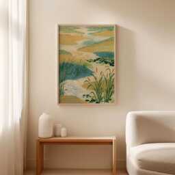 Coastal Wetlands Poster, Marsh Landscape Print, Nature Wall Art - thumbnail 3