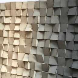 Reclaimed Wood Ombre Wall Art - Black To White Mosaic - thumbnail 4