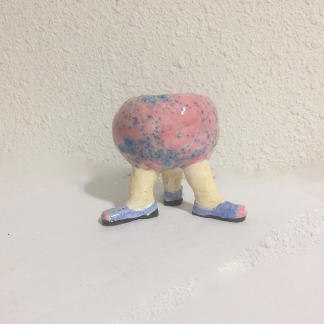 Ceramic Planter Vase Mini Container Clay Art Porcelain Sculpture Garden Shoe Feet - image 1