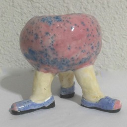 Ceramic Planter Vase Mini Container Clay Art Porcelain Sculpture Garden Shoe Feet - thumbnail 2