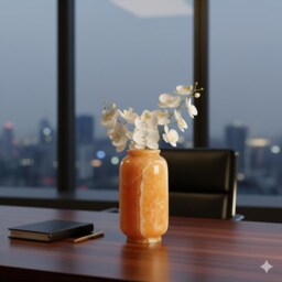 Handmade Honey Onyx Flower Vase Luxury Marble Home Decor - Each Piece Varies - thumbnail 3