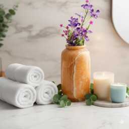 Handmade Honey Onyx Flower Vase Luxury Marble Home Decor - Each Piece Varies - thumbnail 1