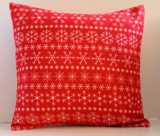 12x12 Flannel Snowflake Accent Pillow - image 1