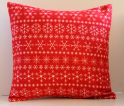 12x12 Flannel Snowflake Accent Pillow - thumbnail 1