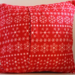 12x12 Flannel Snowflake Accent Pillow - thumbnail 3