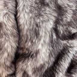 European Wolf Faux Fur Throw Blanket Brown Faux-Suede Lining - thumbnail 3