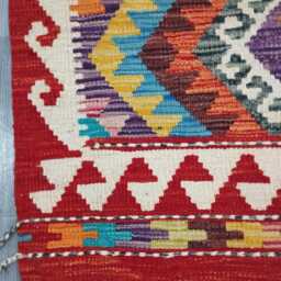 Heritage Tribal Rug, Handmade Artisan Afghan Turkish Scandinavian Navajo Bohemian Flatweave Wool Multicolour Kilim Rug 115x82 cm - thumbnail 4