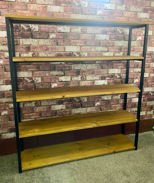 Bookcase -Industrial Style - Bookshelves Industrial Rustic Bookshelf - image 1