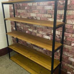 Bookcase -Industrial Style - Bookshelves Industrial Rustic Bookshelf - thumbnail 2