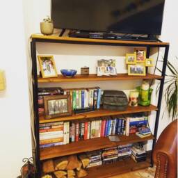 Bookcase -Industrial Style - Bookshelves Industrial Rustic Bookshelf - thumbnail 4