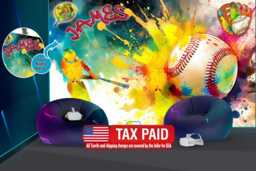 Baseball Boys Room Wallpaper, Gaming Kids Decor, Peel & Stick Wall Mural - thumbnail 1