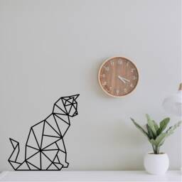 Geometric Sitting Cat Wall Art, Minimalist, Modern, Abstract, Decal, Mural, Transfer, Boho -G048 , 5 Sizes, 36 Colour Options - thumbnail 1