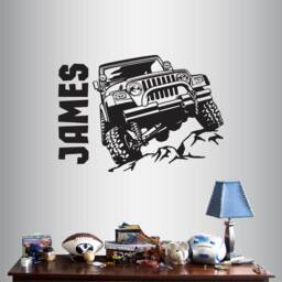 In-Style Decals Wall Vinyl Decal Car Truck Dirt Custom Name Man Boy Girl Teen Kids Room Removable Stylish Mural Unique Design 2812 - thumbnail 1