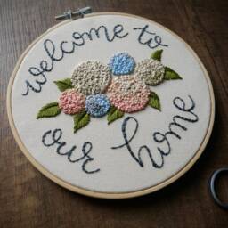 Embroidery Hoop Art ?? Wall Home Decor Welcome To Our Hand Embroidered Loftfullofgoodies Housewarming Gift - thumbnail 2