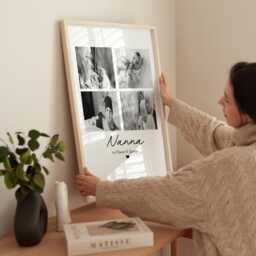 Personalised Nana Grandchildren Photo Wall Print - Mother's Day Gift Nanny A4 A3 - thumbnail 1