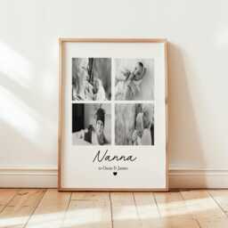 Personalised Nana Grandchildren Photo Wall Print - Mother's Day Gift Nanny A4 A3 - thumbnail 3