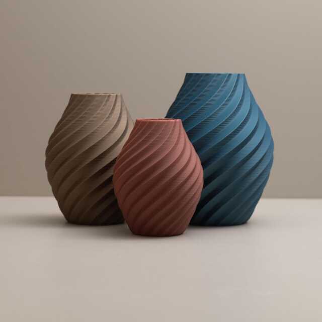 Metallic Swirl Vase Set Teal, Gold, Copper Home Decor, Living Room Ornament, Accessories - image 1