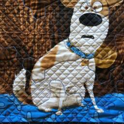 Nursery Room Dog Wall Hanging Quilt/Dog Quilt/Baby Shower Gift/Max & Duke Quilt/Newborn Gift Quilt/Animal Print - thumbnail 2