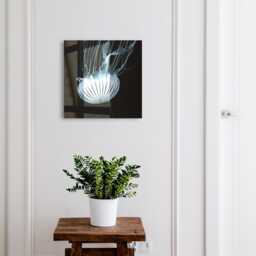 Sea Peace Wall Mounted Key Cabinet, Black Industrial Box, Photographic Nature, For Lovers Of Nature & Contemporary Art - thumbnail 1