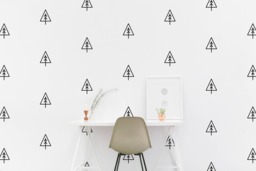 Pine Tree Wall Decal Kids Room Wall Sticker, Nursery Christmass, Bedroom Pattern Wallpaper Vinyl Decals Stickers Home Decor