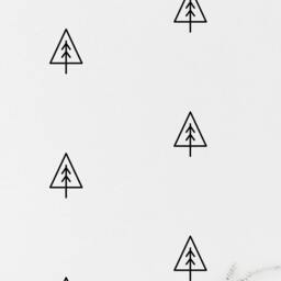 Pine Tree Wall Decal Kids Room Wall Sticker, Nursery Christmass, Bedroom Pattern Wallpaper Vinyl Decals Stickers Home Decor - thumbnail 2