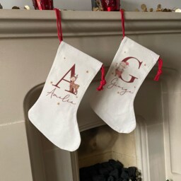Personalised Christmas Stocking - Name Family Stockings Decorations Santa - thumbnail 2