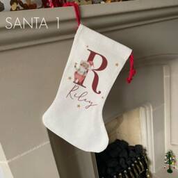 Personalised Christmas Stocking - Name Family Stockings Decorations Santa - thumbnail 3
