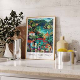 Trinidad & Tobago Poster, Caribbean Art, Travel Decor, Beach Island Poster - thumbnail 2