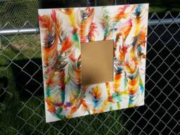 Acrylic Painted 8 X 10 Wooden Photo Frame - thumbnail 1