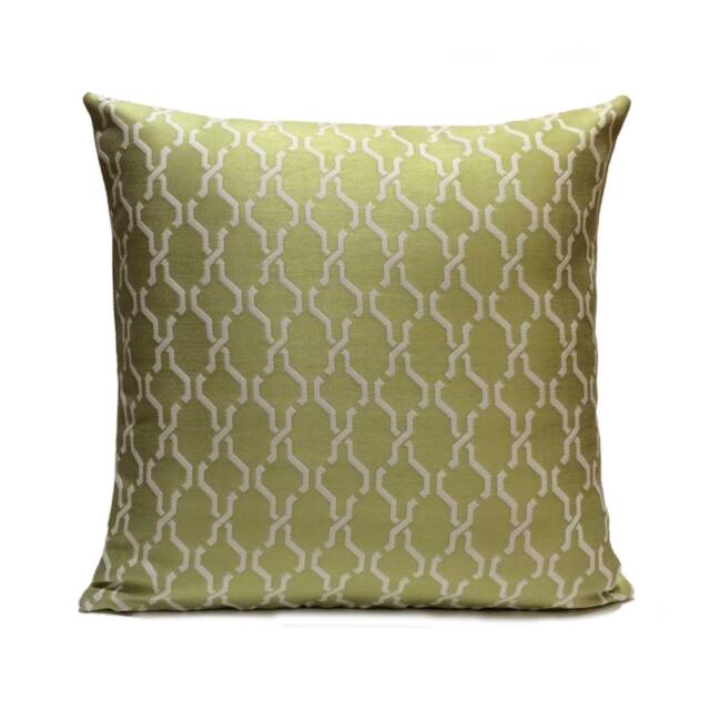 White & Lime Green Pillow, Throw Pillow Cover, Decorative Cushion Pillowcase, Cotton Blend, Indoor Outdoor - image 1