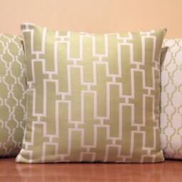 White & Lime Green Pillow, Throw Pillow Cover, Decorative Cushion Pillowcase, Cotton Blend, Indoor Outdoor - thumbnail 4