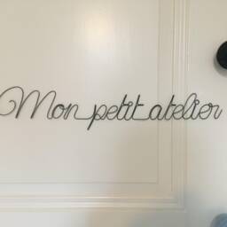 My Little Workshop, Phrase in Annealed Wire, Wire Wall Quote, Decoration My Little Workshop, Workshop Door Sign - thumbnail 2